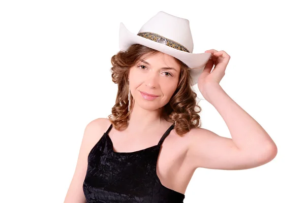Chica en un sombrero —  Fotos de Stock