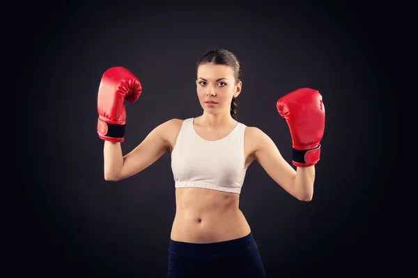 Chica boxeadora — Foto de Stock