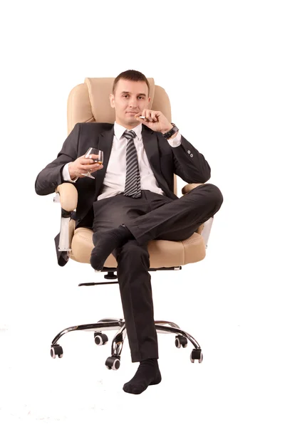 Man in a chair — Stock Photo, Image