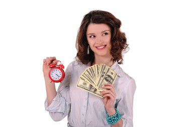 Saat ve para ile kız