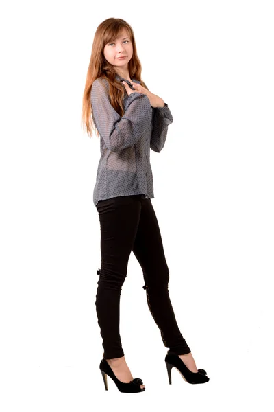 Girl in shirt — Stock Photo, Image