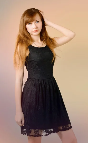 Girl in a dress — Stock Photo, Image