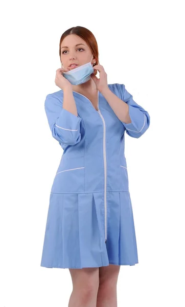 Krankenschwester mit Maske — Stockfoto