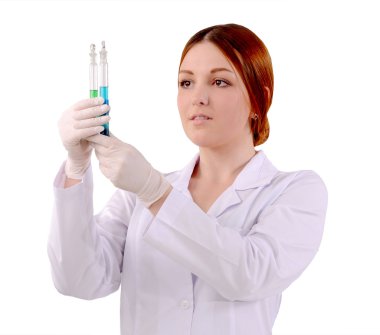 test tüpleri ile kız