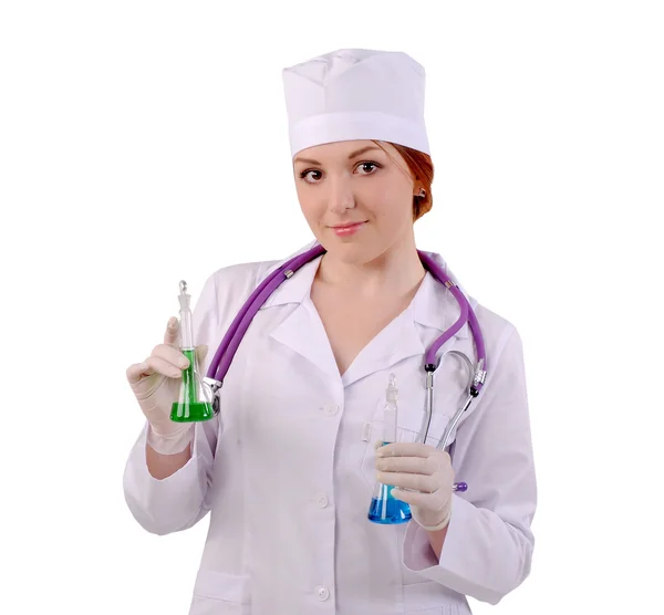 Nurse with a stethoscope — Stock Photo, Image