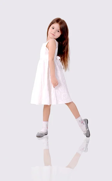 Little girl in dress — Stock Photo, Image