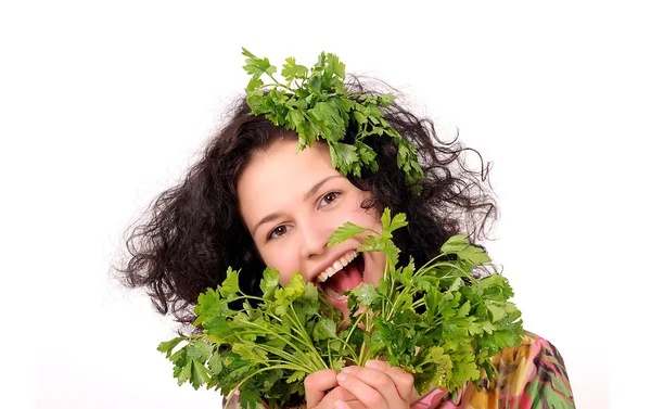 Retrato, publicidad, nutrición — Foto de Stock