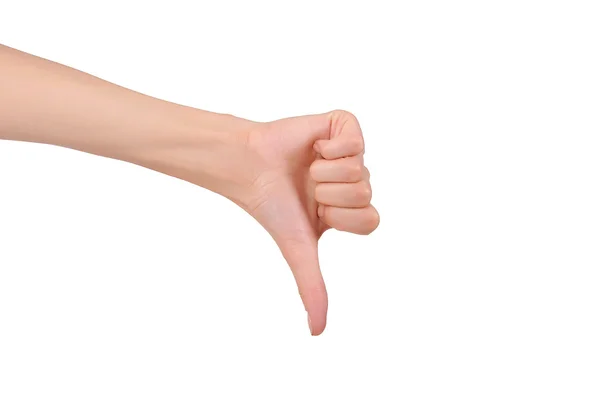 Hand shows a negative response — Stock Photo, Image