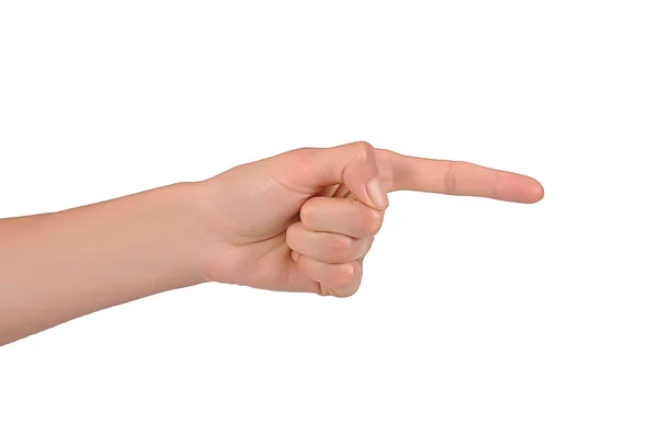 Hand indicating the direction — Stock Photo, Image