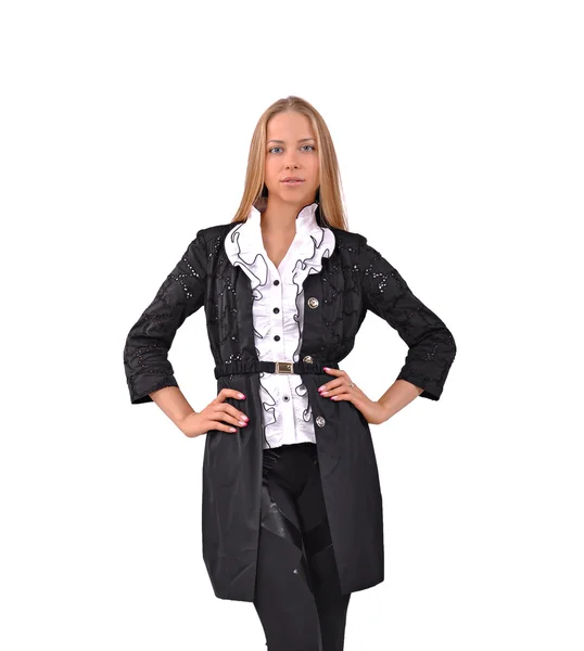 Meisje in een stijlvolle pak — Stockfoto