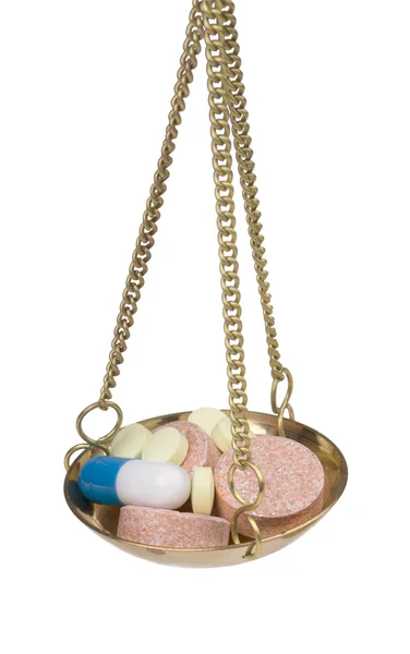Skala stekpanna med tabletter — Stockfoto