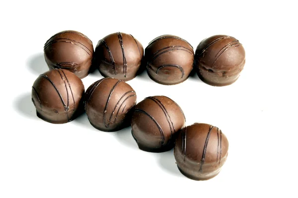 Dulces línea de chocolate bonbon comfit dulce goody-goody doble línea — Foto de Stock