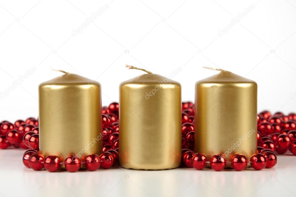 Candle bead three bright beautiful juicy contrasting intimate holidays