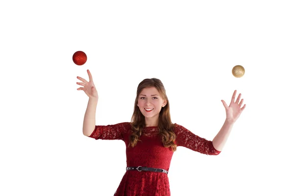 Girl doing magic — Stock Photo, Image