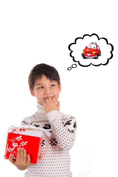 Christmas expectation, car — Stock Photo, Image