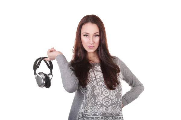 Young woman listening to music — Stock Photo, Image