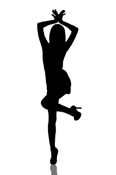 Danse fille silhouette — Photo