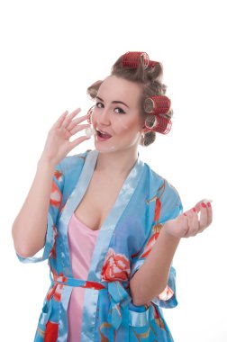 kadın stüdyoda pişirme