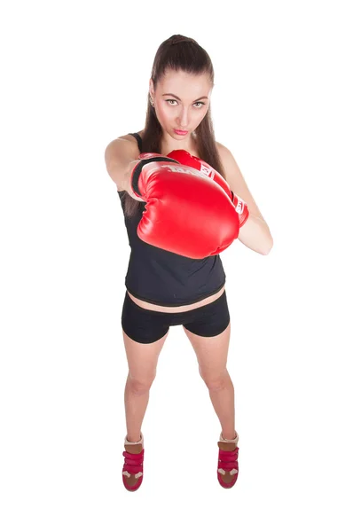Kobieta sexy boks — Zdjęcie stockowe