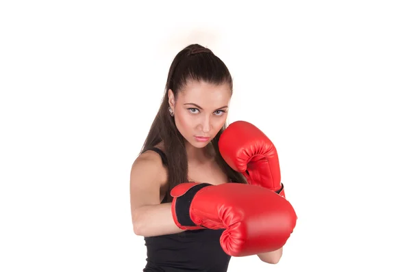 Mujer sexy boxeo — Foto de Stock