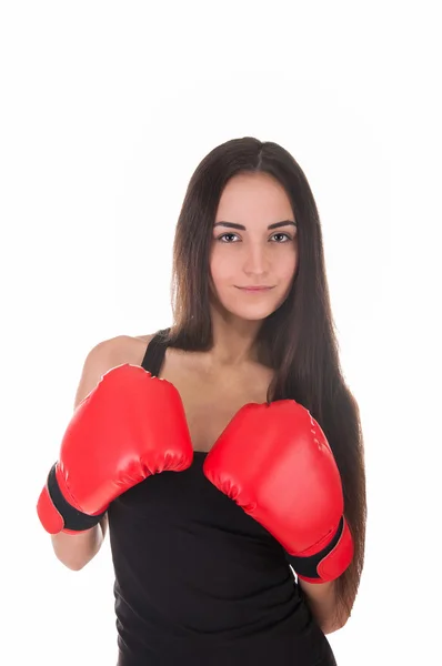 Mulher boxe sexy — Fotografia de Stock