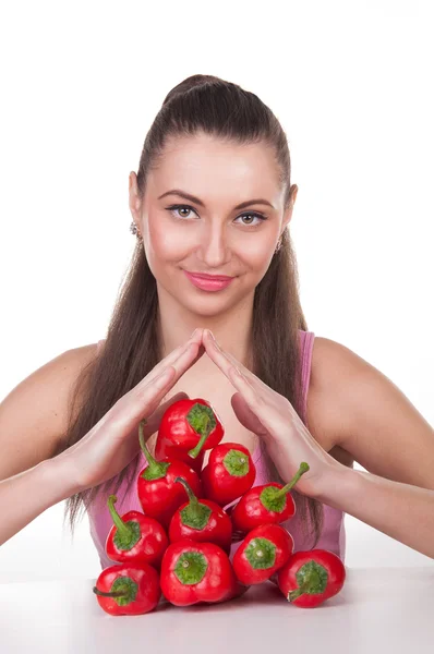 Pyramid of peppers — Stock Photo, Image