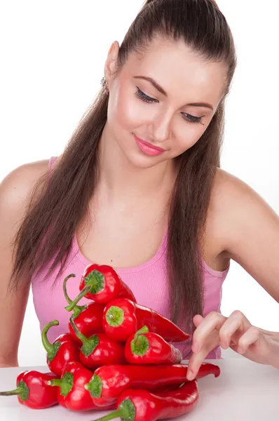 Pyramid of peppers — Stock Photo, Image