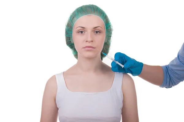 Girl an injection — Stock Photo, Image