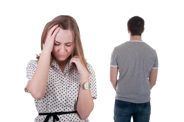 Girl offended by Man — Stock Photo, Image