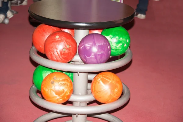 Colorful bowling balls — Stock Photo, Image