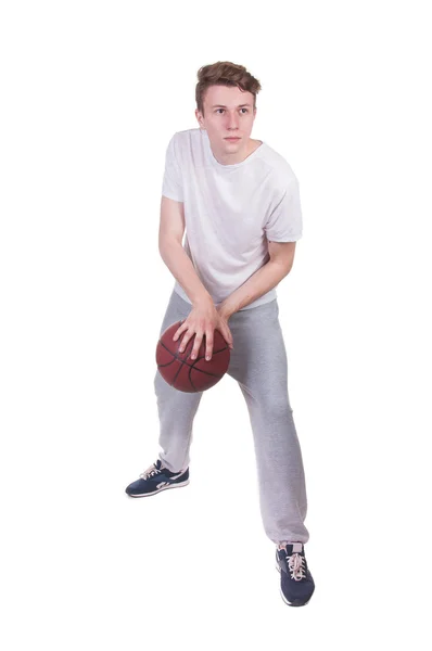 Young basketball player in action — Stock Photo, Image
