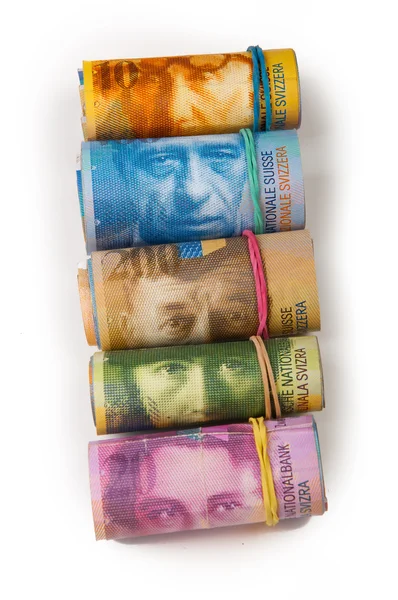 Franc Bills suíços — Fotografia de Stock