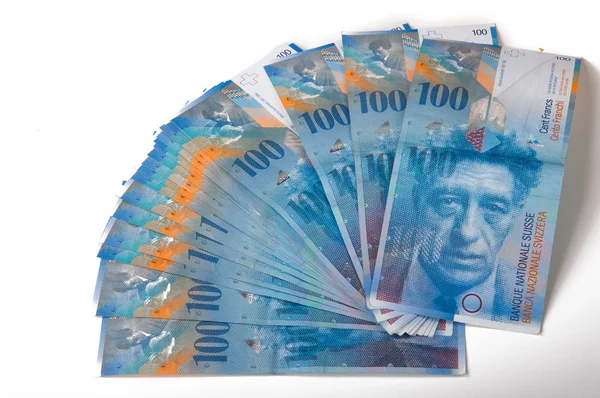 Swiss franc rekeningen — Stockfoto