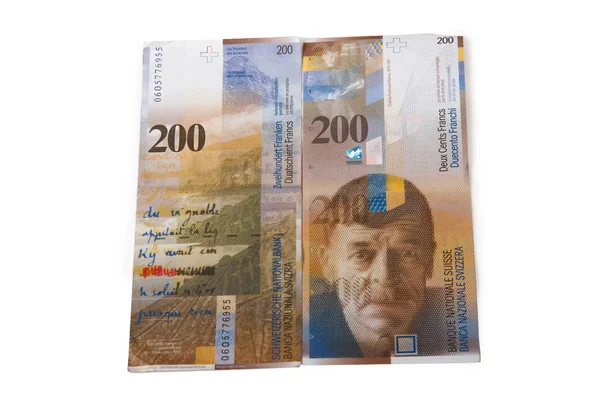 Swiss franc rekeningen — Stockfoto