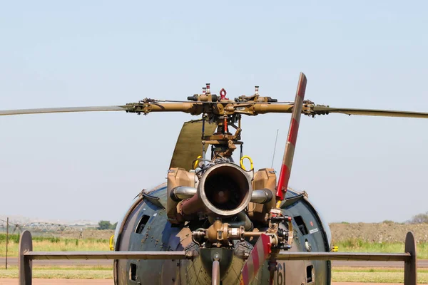 Alouette Iii Ελικόπτερο Κινητήρα Και Στροφείο Πίσω Όψη Νότια Αφρική — Φωτογραφία Αρχείου