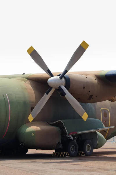 Military Transport Aircraft Engine Landing Gear África Sul — Fotografia de Stock