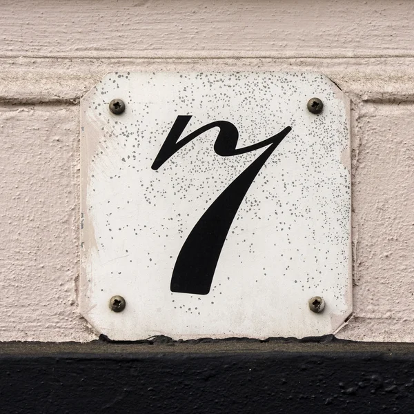 House number 7 — Stock Photo, Image