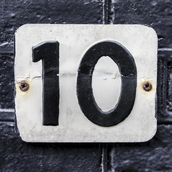 House number 10 — Stock Photo, Image