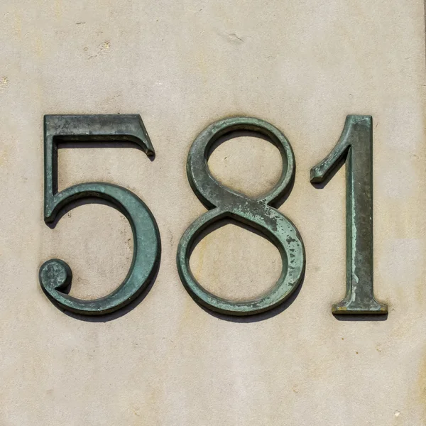 Número da casa. 581 — Fotografia de Stock