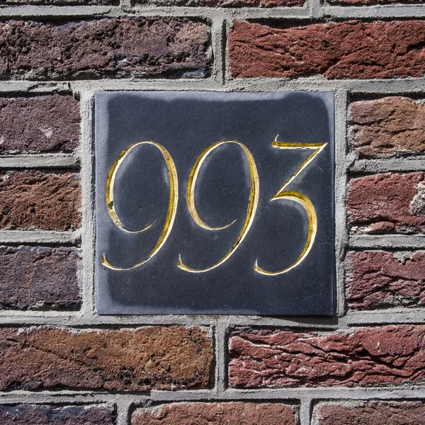 Номер будинку 993 — стокове фото
