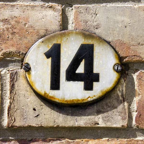 House number 14 — Stock Photo, Image