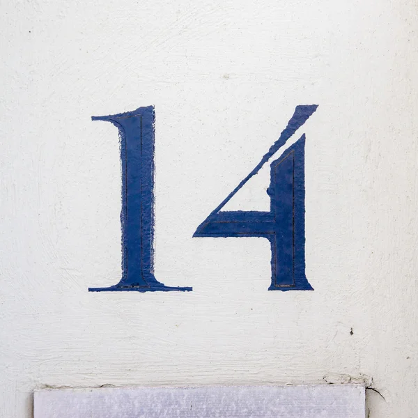 House number 14 — Stock Photo, Image