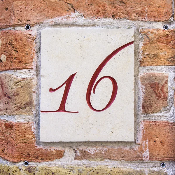 집 번호 16 — 스톡 사진