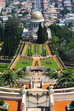 haifa, İsrail, Bahai bahçelerde haifa mount carmel, mount carmel bir bakış
