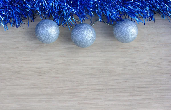 Christmas toys and tinsel — Stock Photo, Image