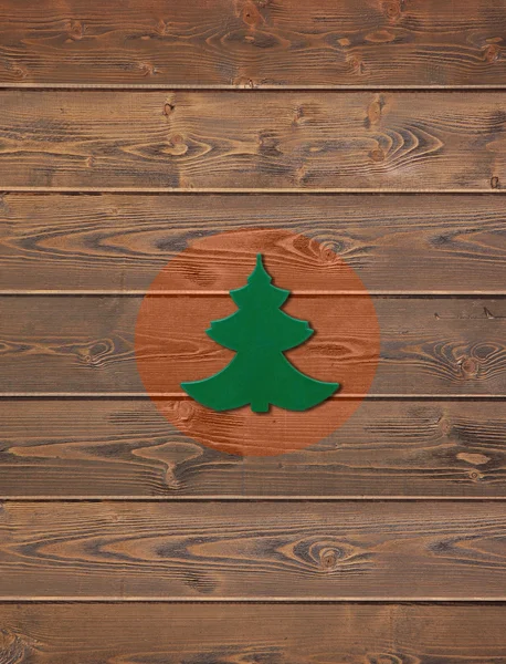 Tahta zeminde Noel ağacı