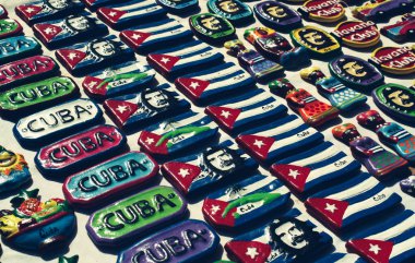 küçük havana pazarında Küba Hatıra Eşyası