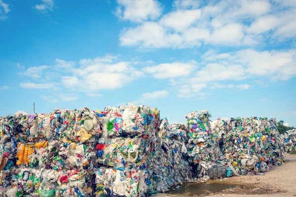 Dump with processed garbage — Stock Photo, Image