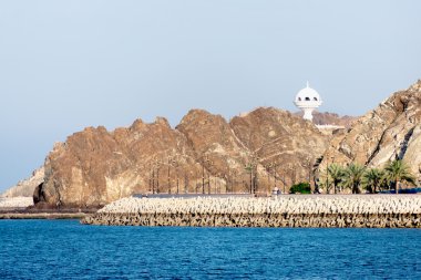 Riyam Monument, giant incense burner, in Mutrah, Muscat, Oman clipart
