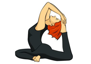 Yoga yapan bir kadın